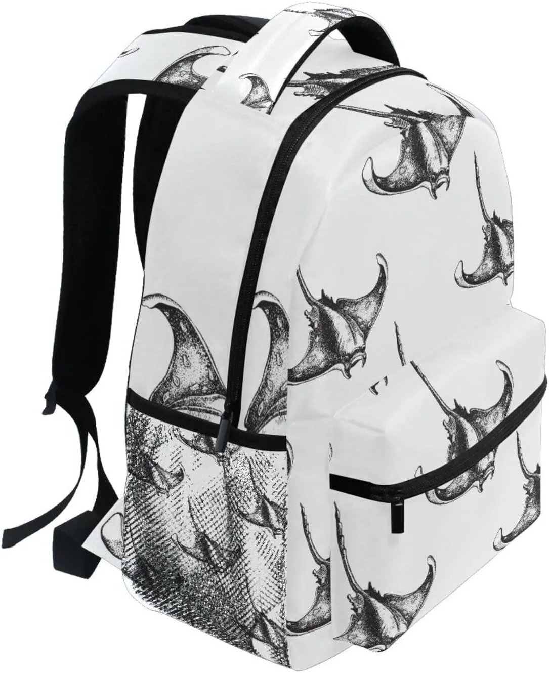 Stingray Vintage Boys Girls Kids School Backpacks Bookbag, School Bag Travel Backpack Daypack