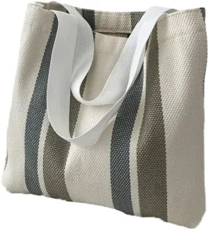 Striped Canvas Handbag for Women Large capacity Shoulder Bag Women Canvas Shopping Bags Hobo Tote Bag