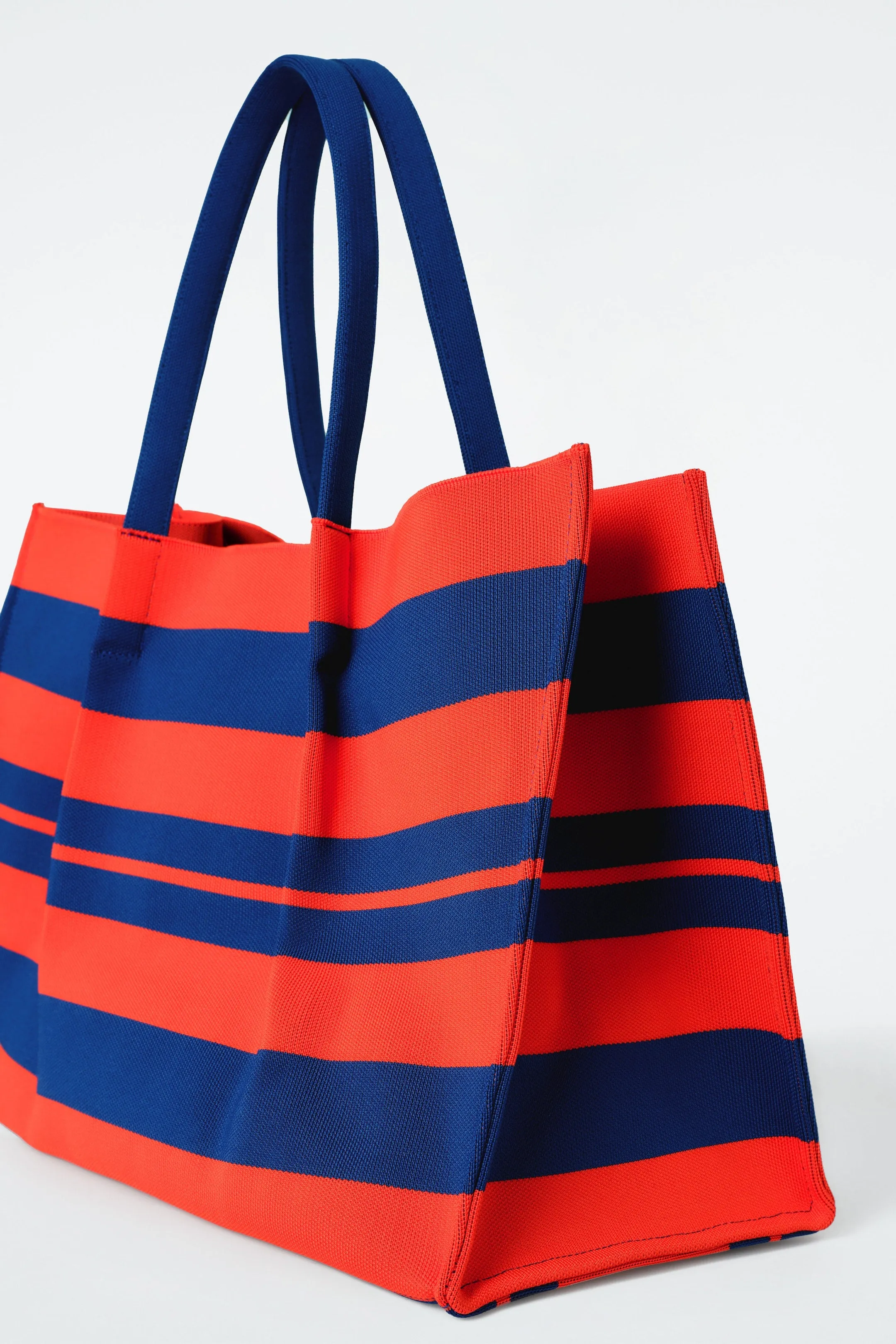 Striped market tote bag