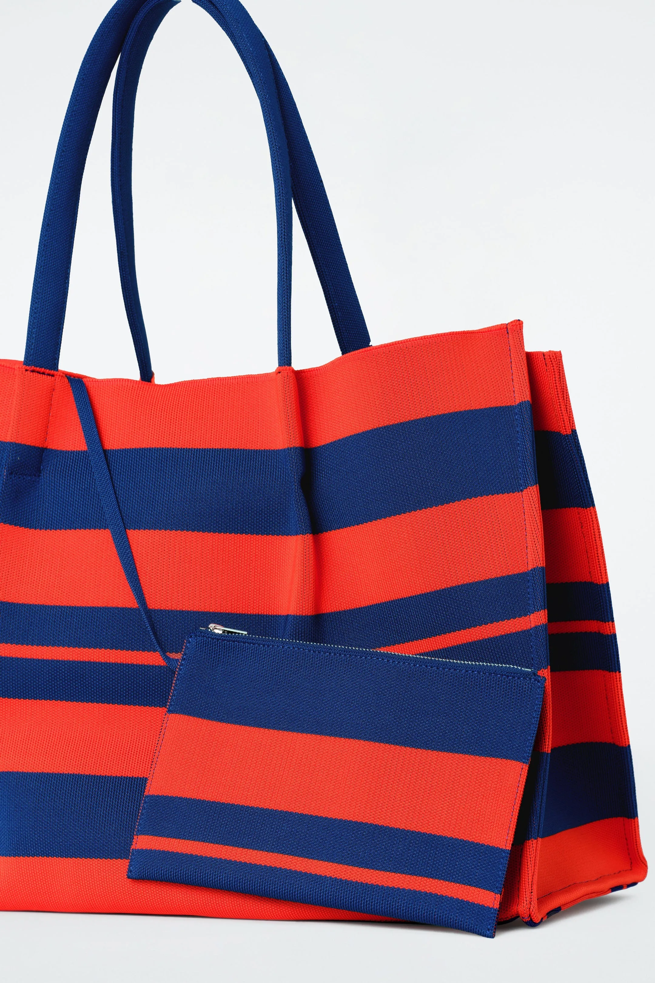 Striped market tote bag