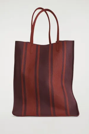 Striped tote bag