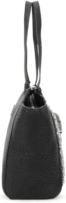 Studded Handbags Women Skull Tote Bag Vegan Leather Punk Shoulder Bags Rivet Backpack Purse Bucket Bag Satchel Style Handbags