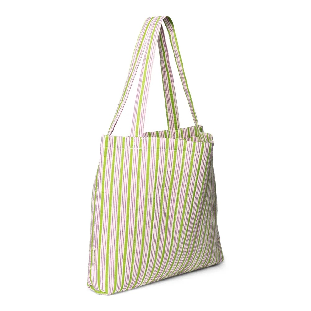Studio Noos tote bag 'Cotton Striped' Titane