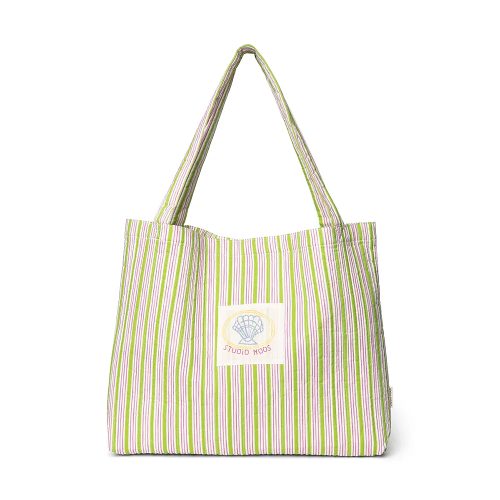Studio Noos tote bag 'Cotton Striped' Titane