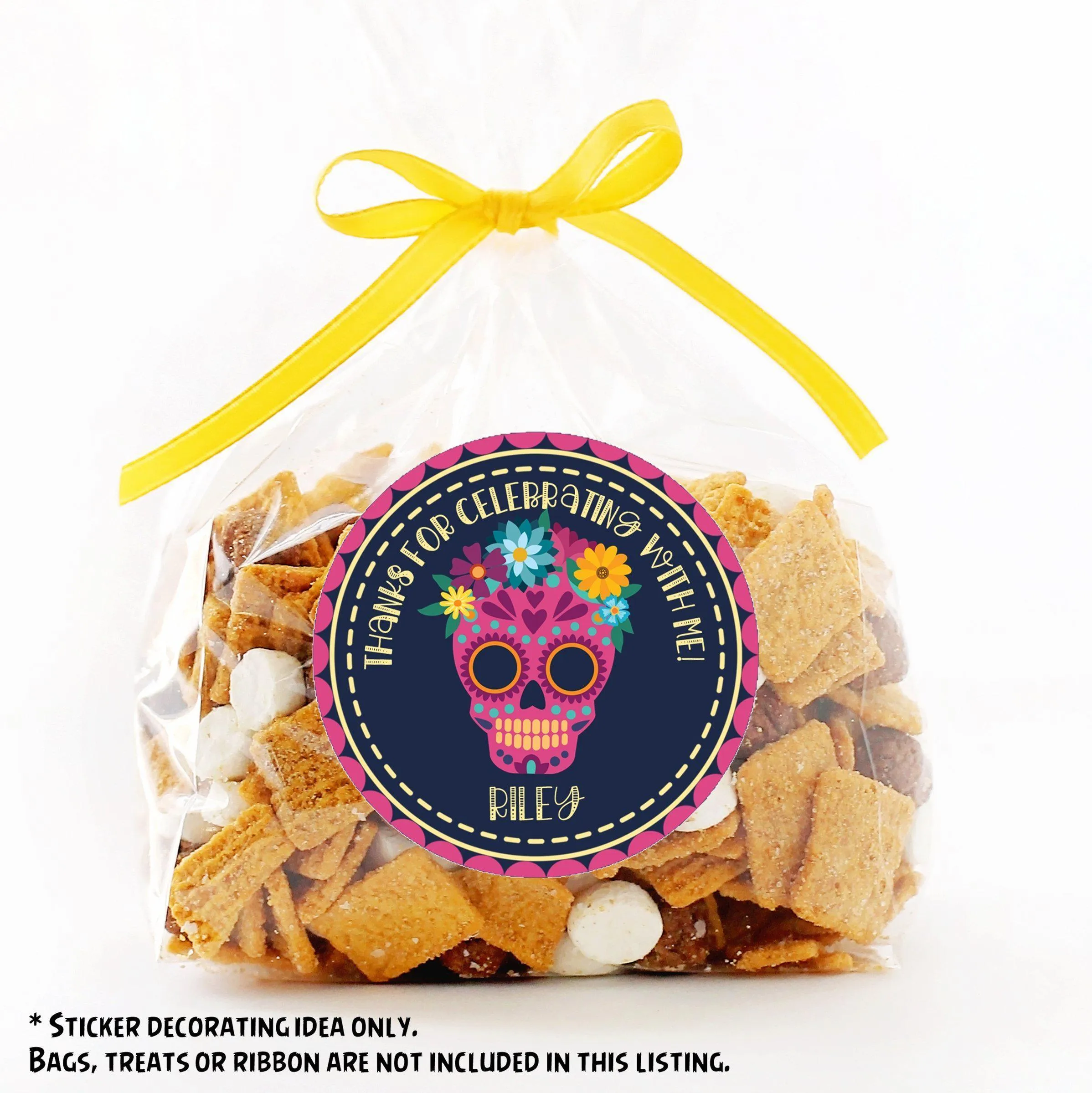 Sugar Skull Birthday Stickers