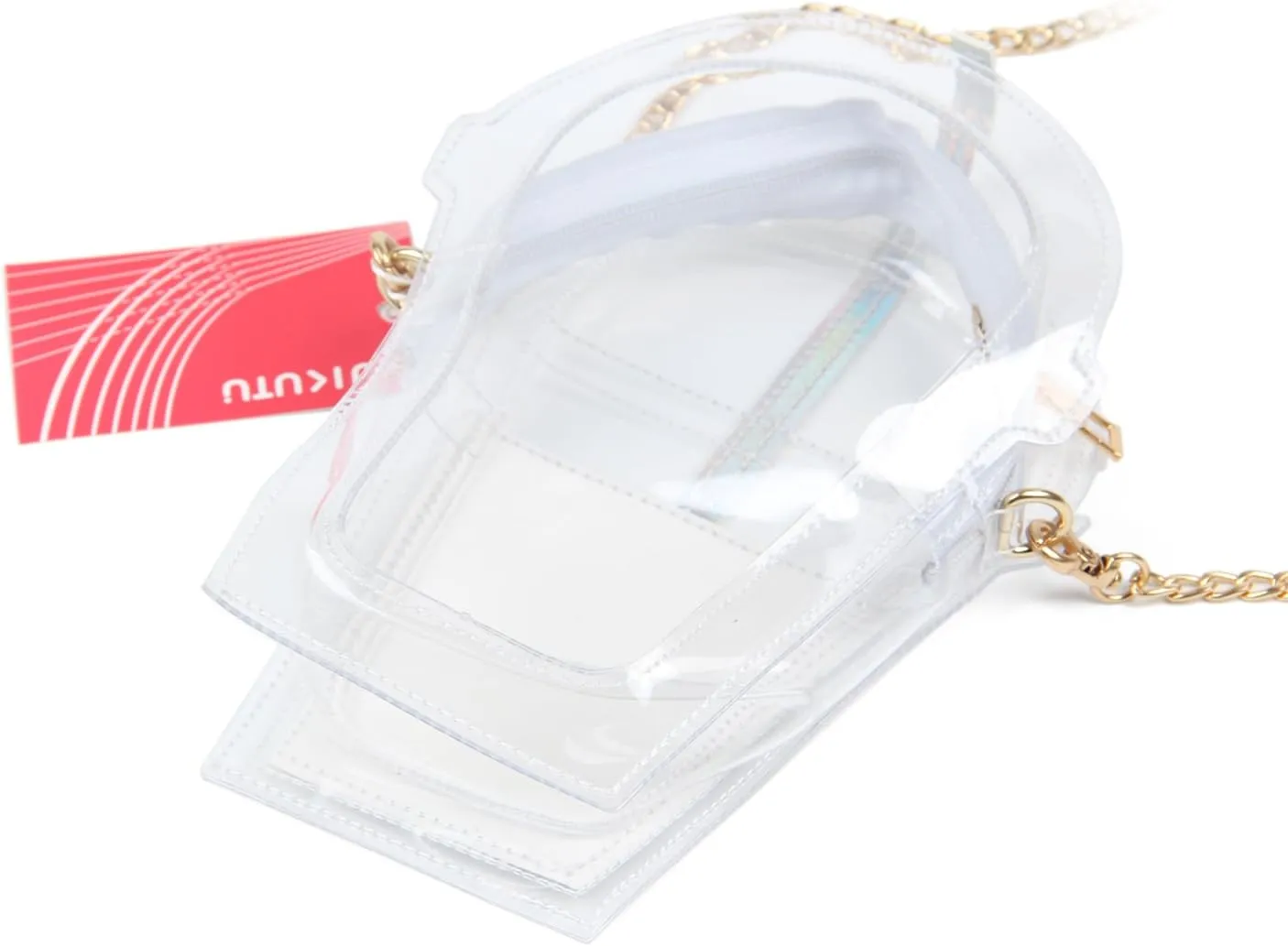 SUKUTU Women's Girls Boba Tea Summer Beach Clear Transparent Cross Body Shoulder Purses