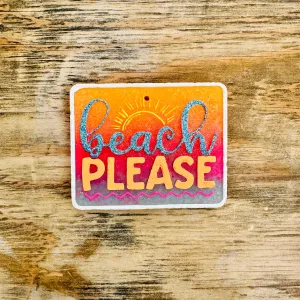Summer “Beach Please” Car Freshie