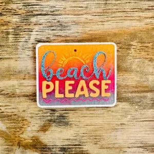 Summer “Beach Please” Car Freshie
