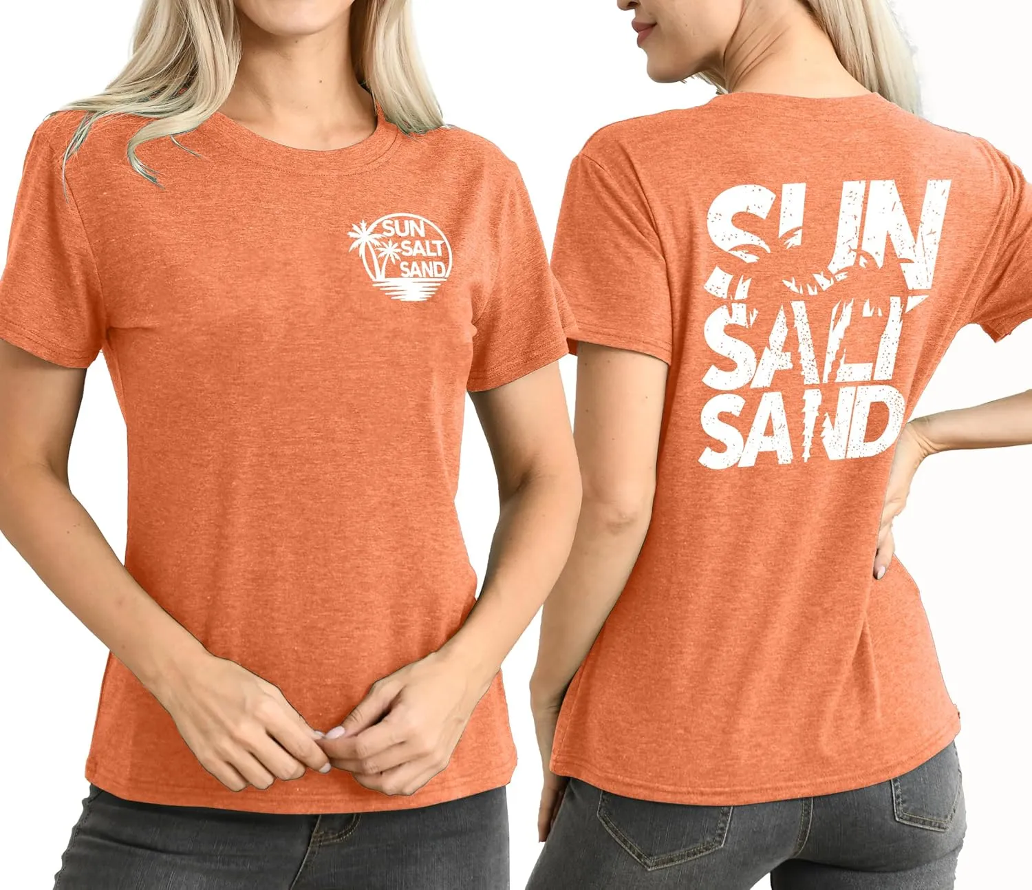 Summer T Shirt for Women Wave Coconut Tree Graphic Short Sleeve Casual Vacation Trip Tee Top