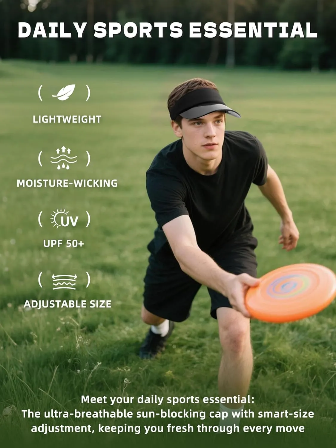 Sun Visor Hat for Women and Men,TPU Transparent UV Protection Hat for Golf,Sunscreen Cap for Beach