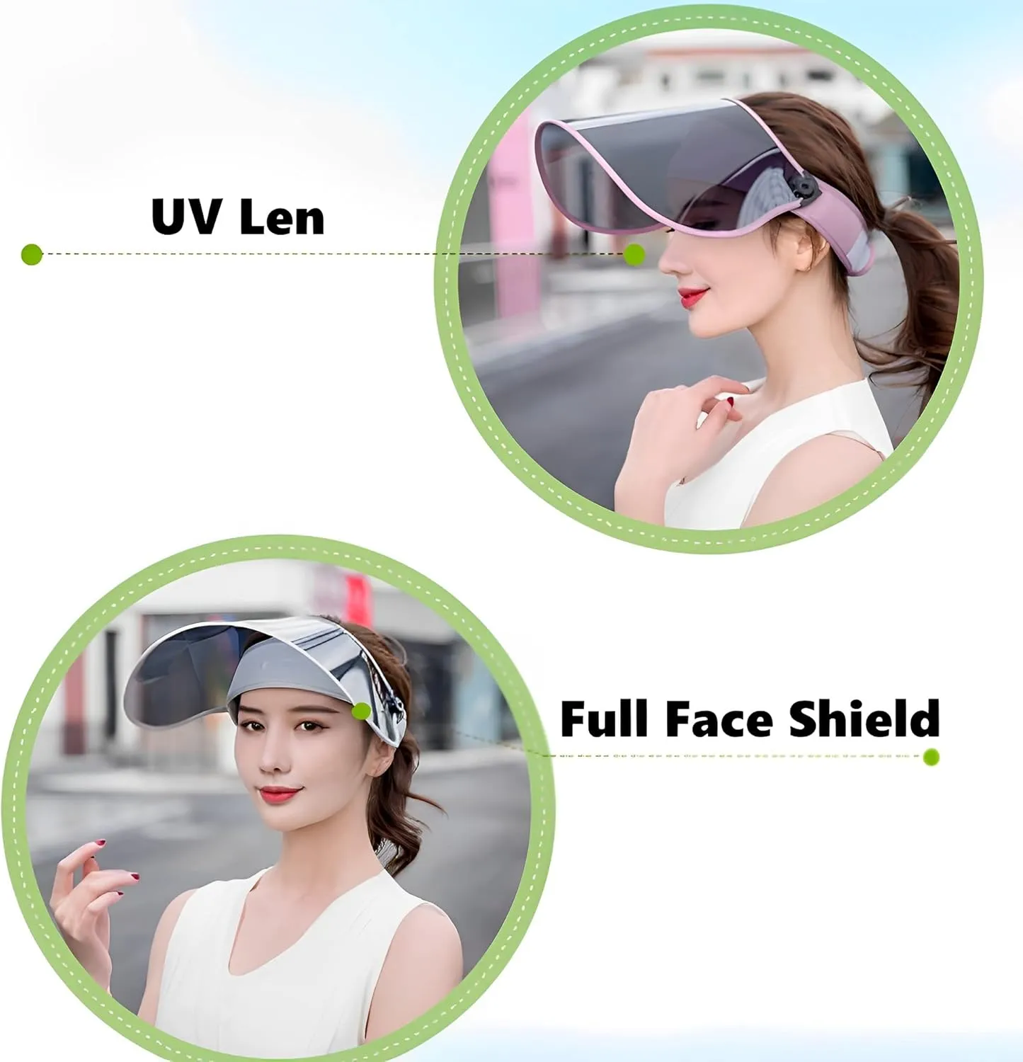 Sun Visor Shield UV Protection Visor Hat Full Face Sun Shield Sunblock Golf Tennis Cycling Hat Sunshade Sports Cap