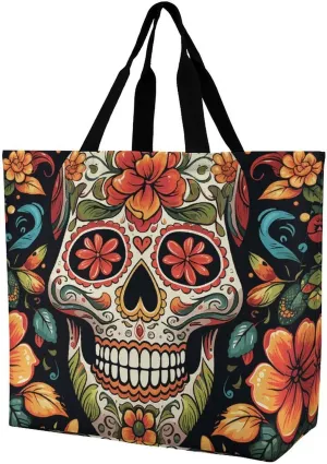 Sunrise on The Lake Tote Bag for Women Reusable Grocery Shoulder Bags Shopping Bag for Travel, Groceries