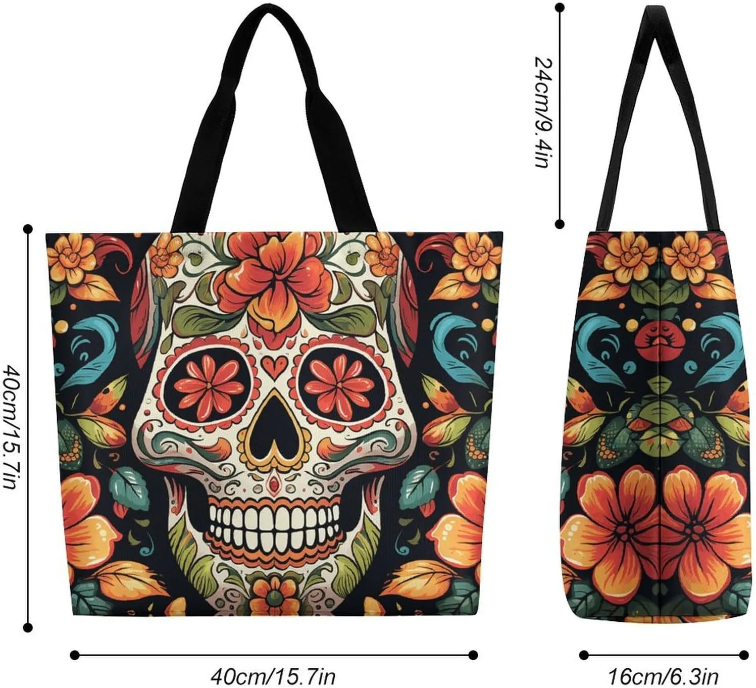 Sunrise on The Lake Tote Bag for Women Reusable Grocery Shoulder Bags Shopping Bag for Travel, Groceries