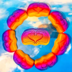 Sunset Heart Hands • Sunset Ombré BathBombs