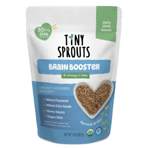 Superseed Organic Milled Chia, Flaxseed and Hemp Heart Brain Booster with Vegan Omega-3 DHA S Prebiotic Fiber Protein Gluten Free Seeds for 6M  Babies Toddlers & Kids (7oz x 1 Pack)
