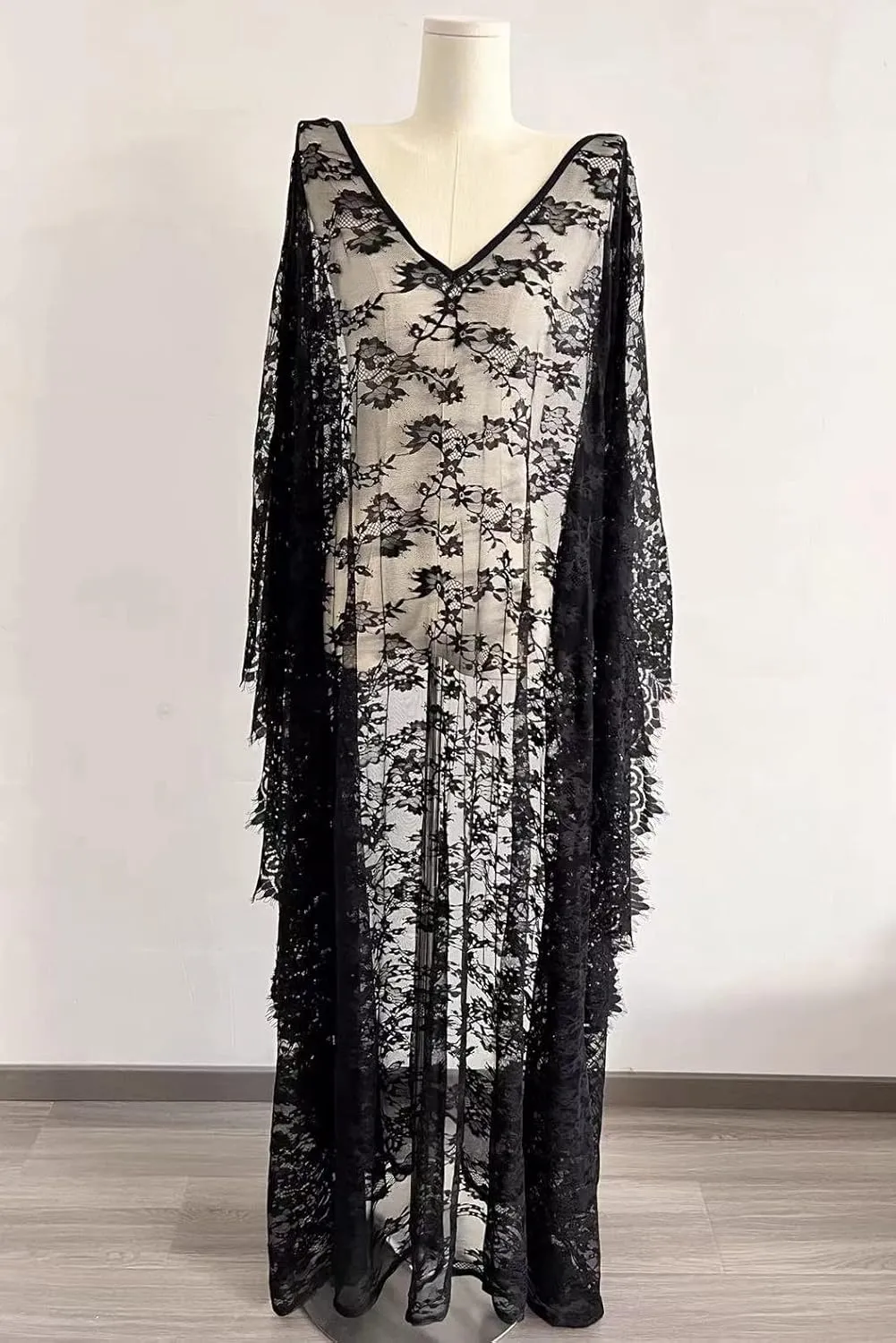 Swimsuit Cover Up Women Plus Size Sheer See Through Sexy lace Kimono
