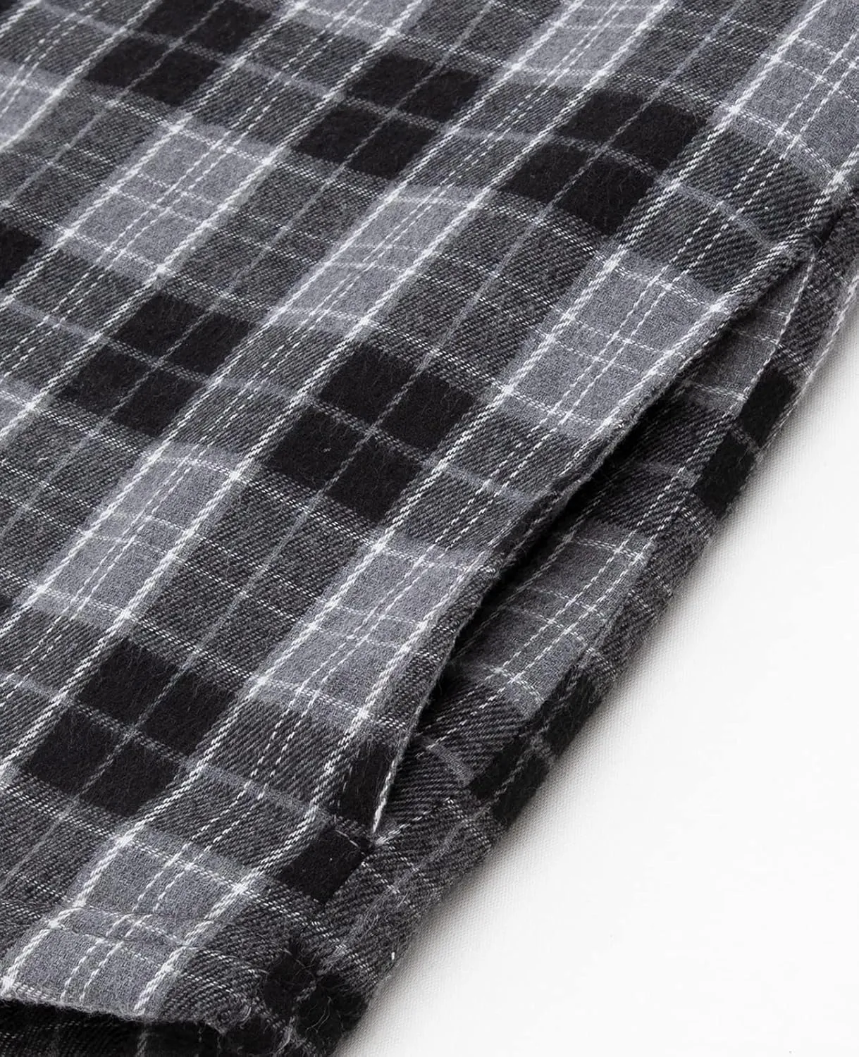 ThCreasa Womens Sherpa Lined Flannel Jacket with Hand Pockets, Plaid Button Down Fuzzy Shirt Jackets