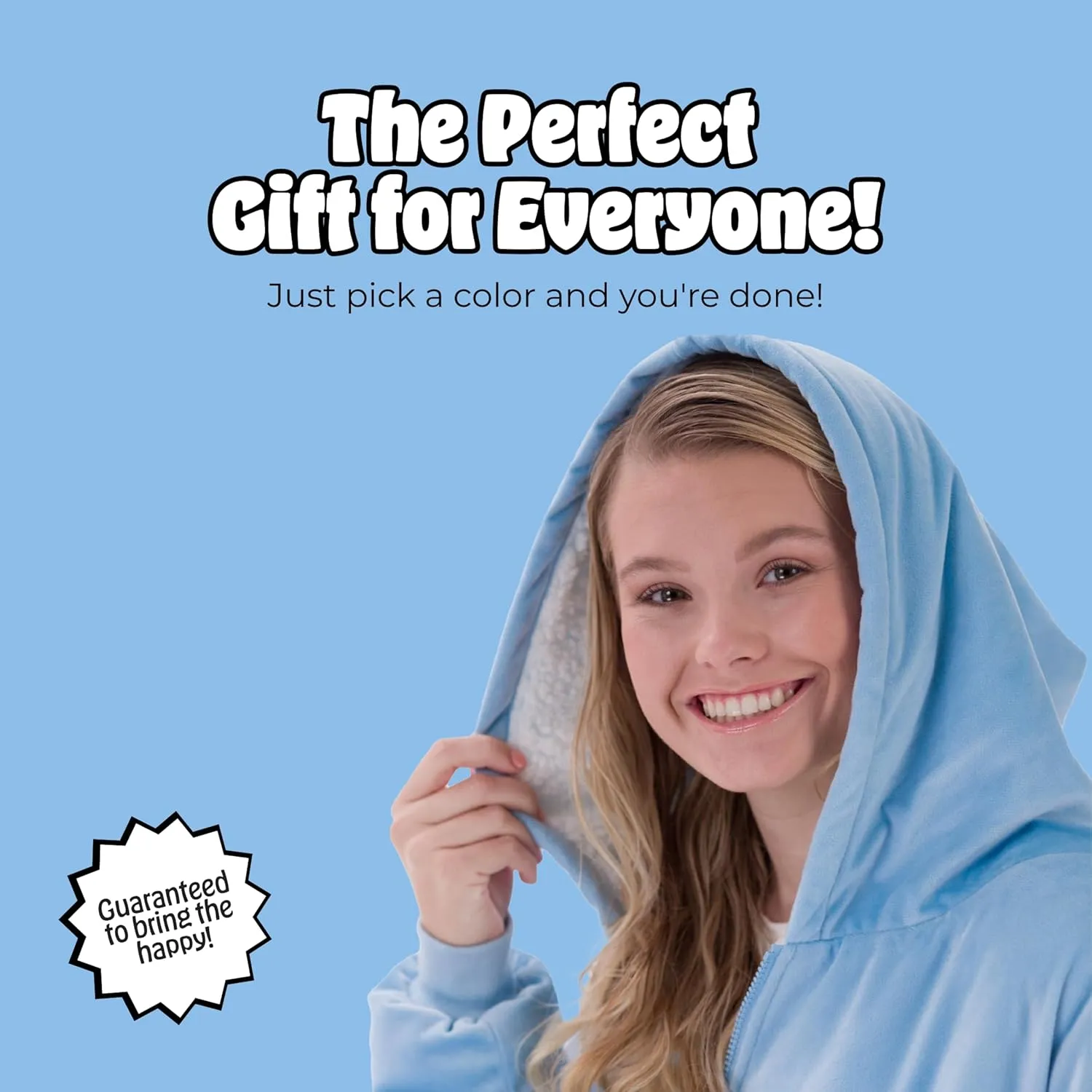 THE COMFY Original | Sherpa Lined Microfiber Fleece Wearable Blanket, Oversized Design with Hood and Pocket from Shark Tank