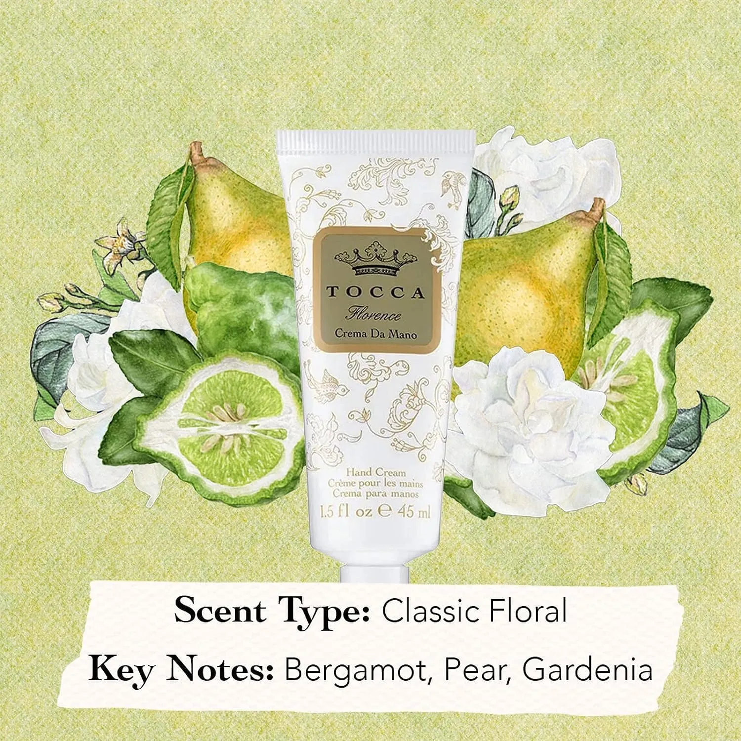 Tocca Garden Crema Veloca Hand Cream Set of 3, 45ml (1.5 Fl Oz) Each - Includes Giulietta, Florence & Simone