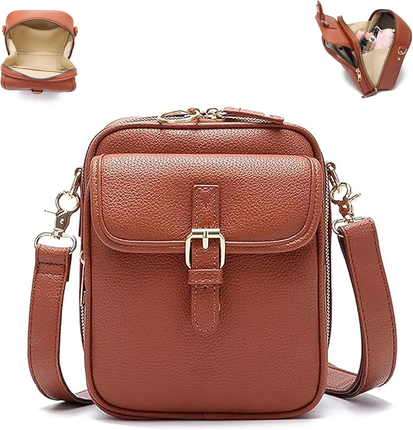 Tojoyride Crossbody Bag, Urvashi Crossbody Bag, Upgraded Vintage Anti Theft Purse Messenger Shoulder Bags Built In Wallet