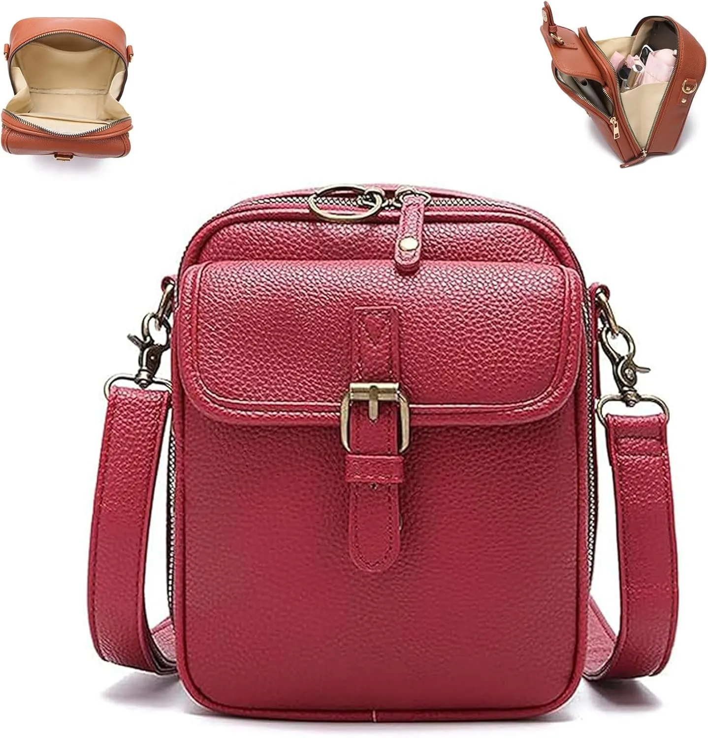 Tojoyride Crossbody Bag, Urvashi Crossbody Bag, Upgraded Vintage Anti Theft Purse Messenger Shoulder Bags Built In Wallet