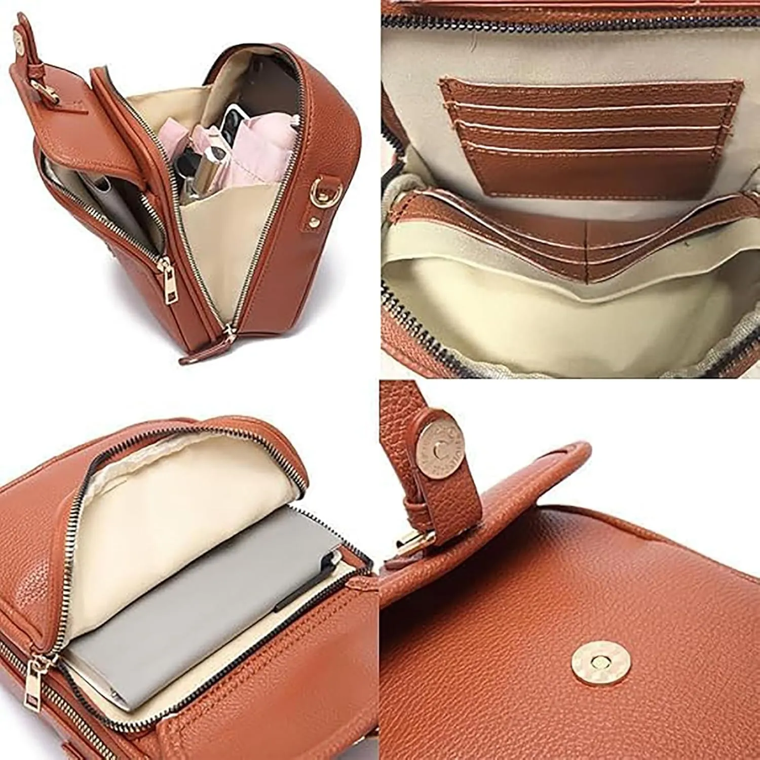 Tojoyride Crossbody Bag, Urvashi Crossbody Bag, Upgraded Vintage Anti Theft Purse Messenger Shoulder Bags Built In Wallet
