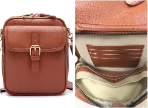 Tojoyride Crossbody Bag, Urvashi Crossbody Bag, Waterproof Women Crossbody Bag, Upgraded Vintage Anti Theft Purse Messenger Shoulder Bags Built In Wallet(Red)