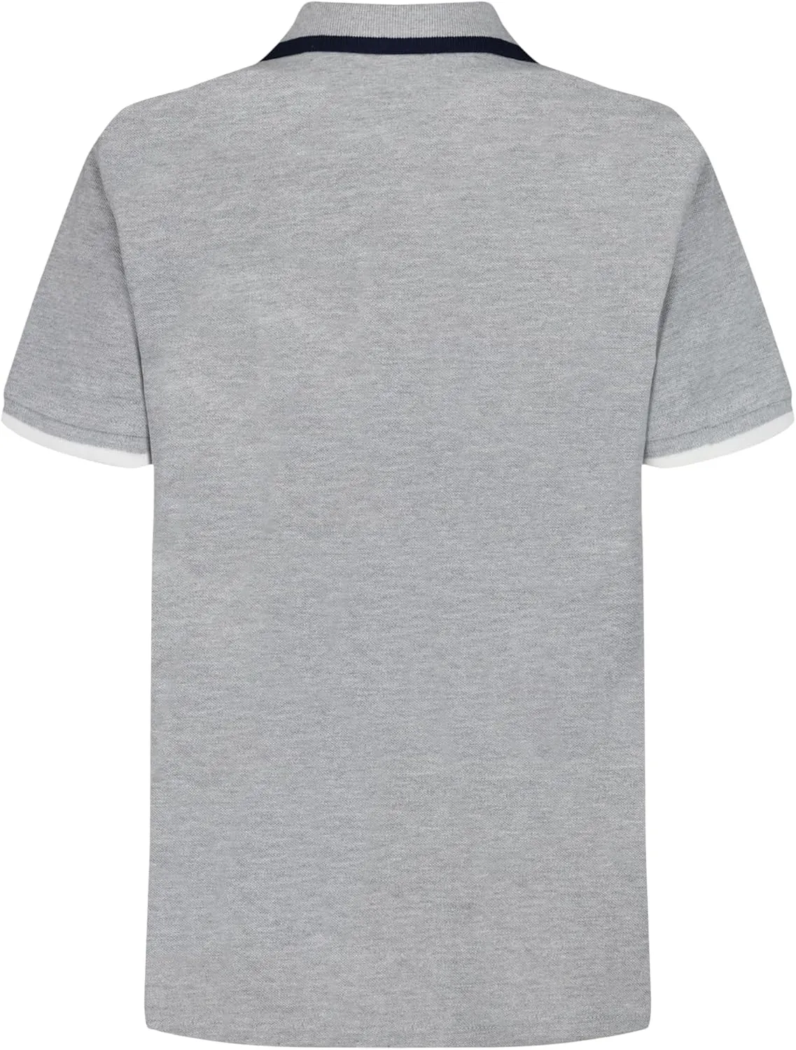 Tommy Hilfiger Boys' Short Sleeve Premium Pique Polo Shirt, Button Closure, Soft & Comfortable