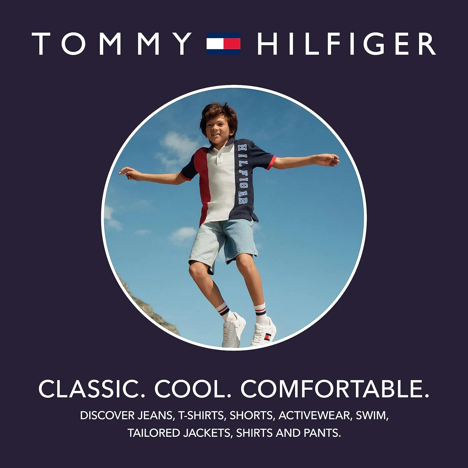 Tommy Hilfiger Boys' Short Sleeve Premium Pique Polo Shirt, Button Closure, Soft & Comfortable