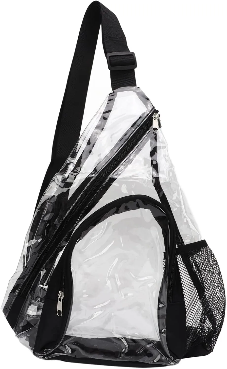Topyond Clear Sling Bag, Clear Chest Bag, PVC Transparent Chest Bag Comfortable Travel Cross Shoulder Backpack