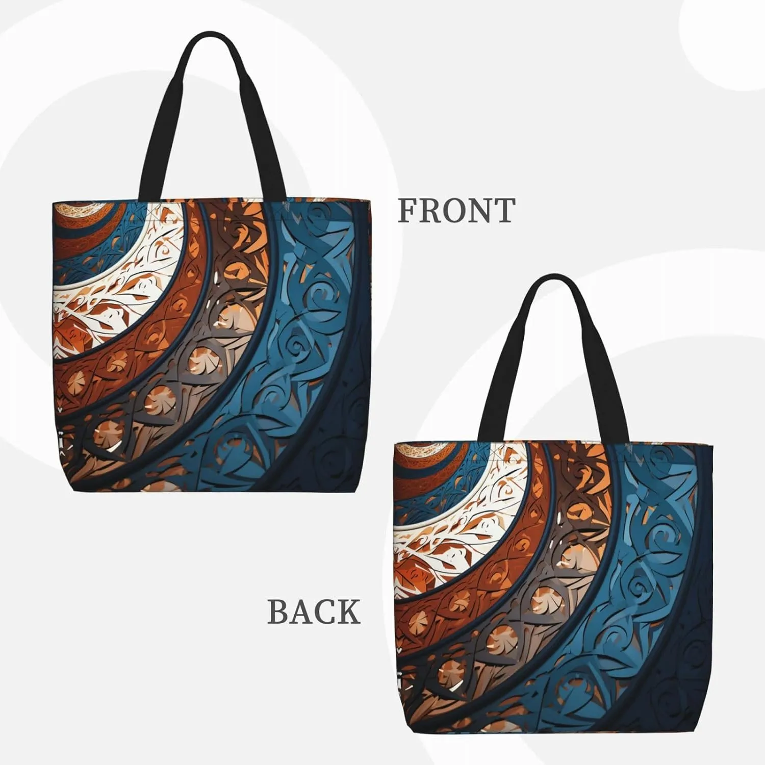 Tote Bag for Women Grocery Bag Reusable Shopping Bag Sugar Skull Rose Handbag Foldable Shoulder Bag
