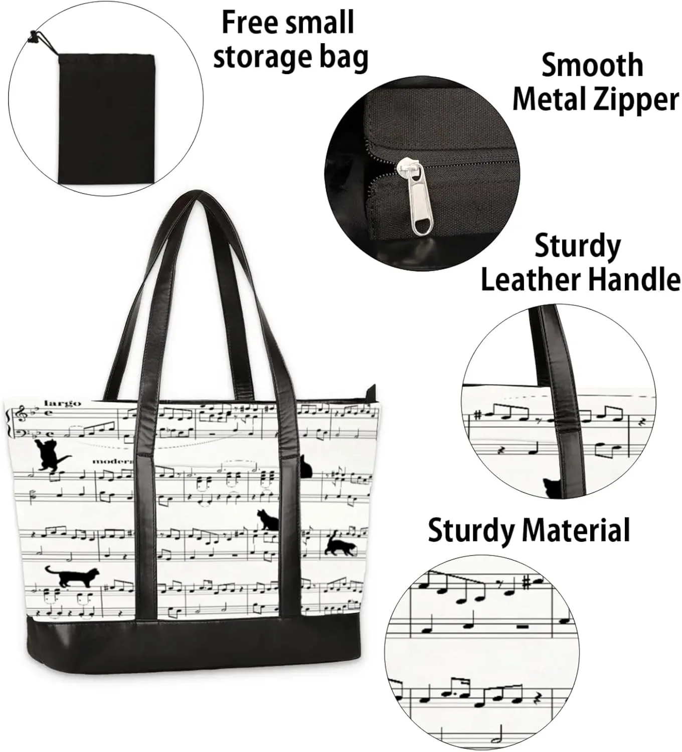 Tote Bag for Women with Zipper, Laptop Tote Bags Laptop Sleeve Case Shoulder Bag Messenger Bags