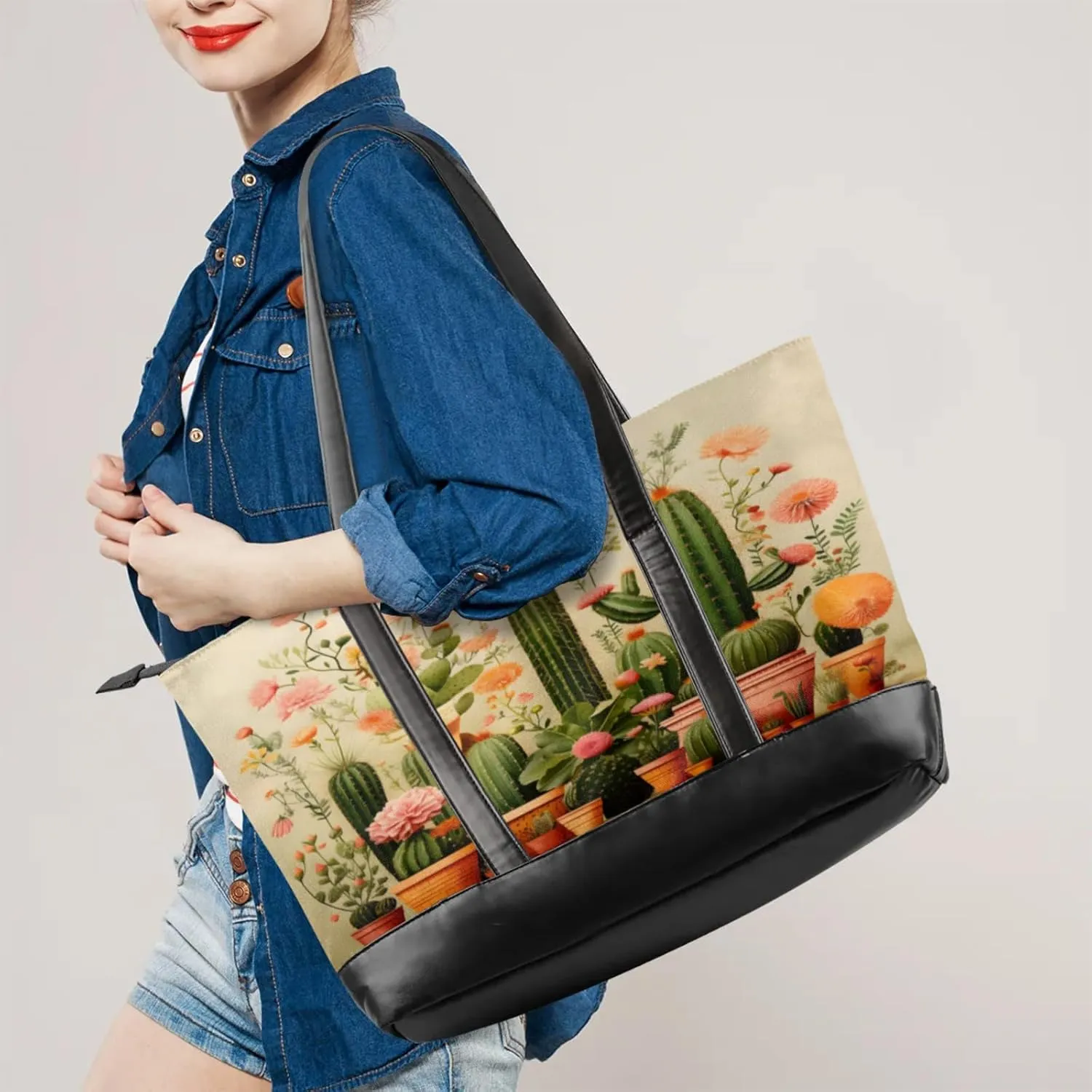 Tote Bag for Women with Zipper, Laptop Tote Bags Laptop Sleeve Case Shoulder Bag Messenger Bags