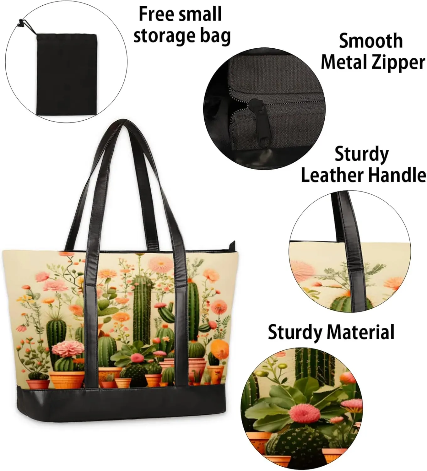 Tote Bag for Women with Zipper, Laptop Tote Bags Laptop Sleeve Case Shoulder Bag Messenger Bags