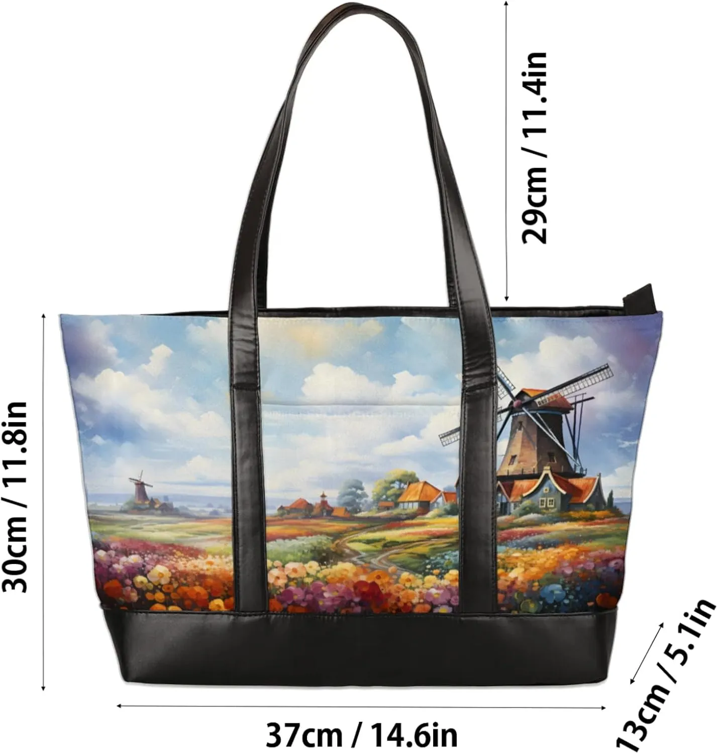 Tote Bag for Women with Zipper, Laptop Tote Bags Laptop Sleeve Case Shoulder Bag Messenger Bags