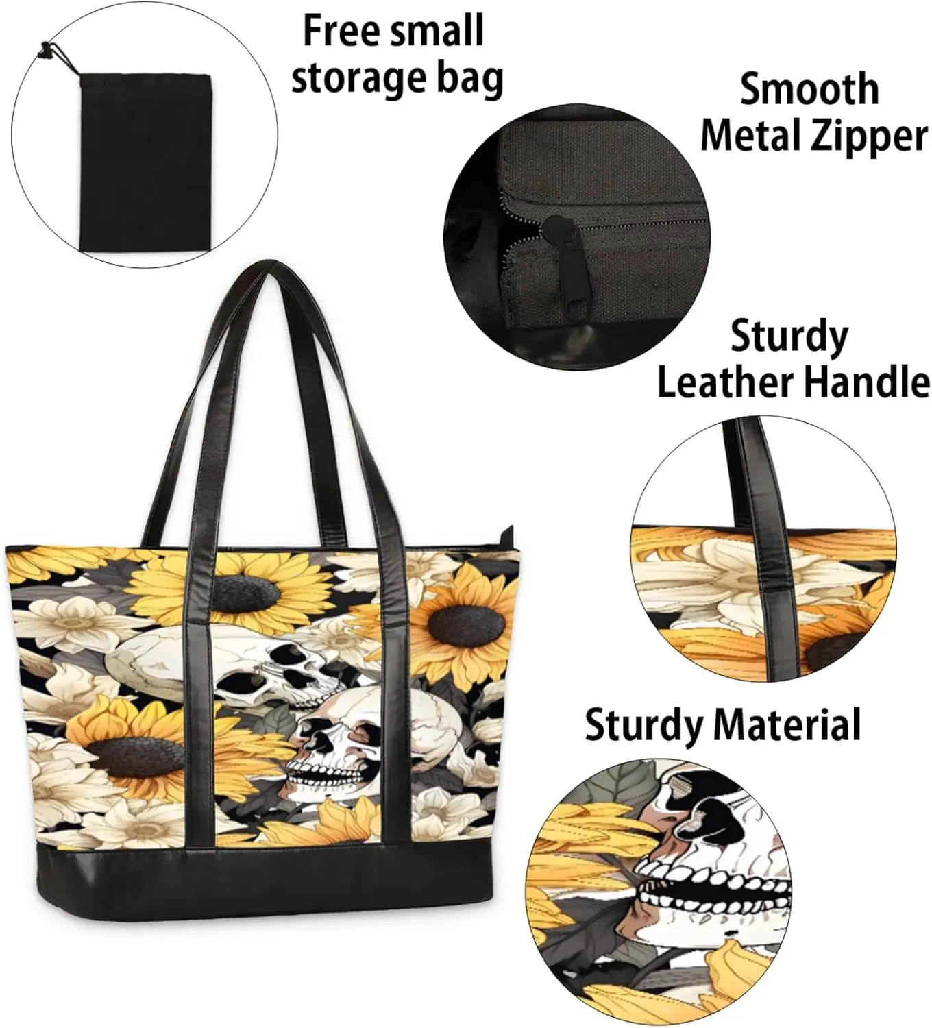 Tote Bag for Women with Zipper, Laptop Tote Bags Laptop Sleeve Case Shoulder Bag Messenger Bags