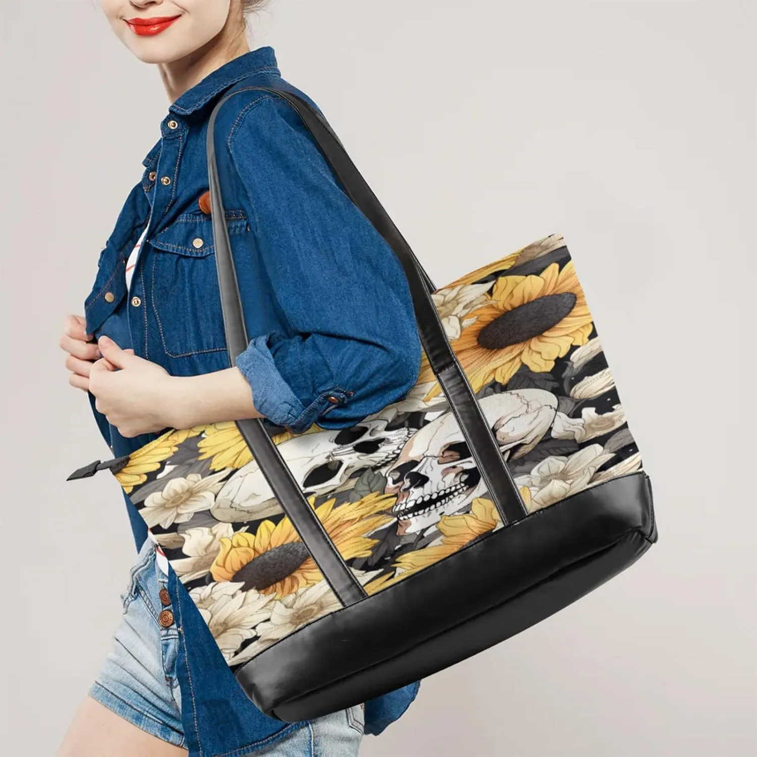 Tote Bag for Women with Zipper, Laptop Tote Bags Laptop Sleeve Case Shoulder Bag Messenger Bags