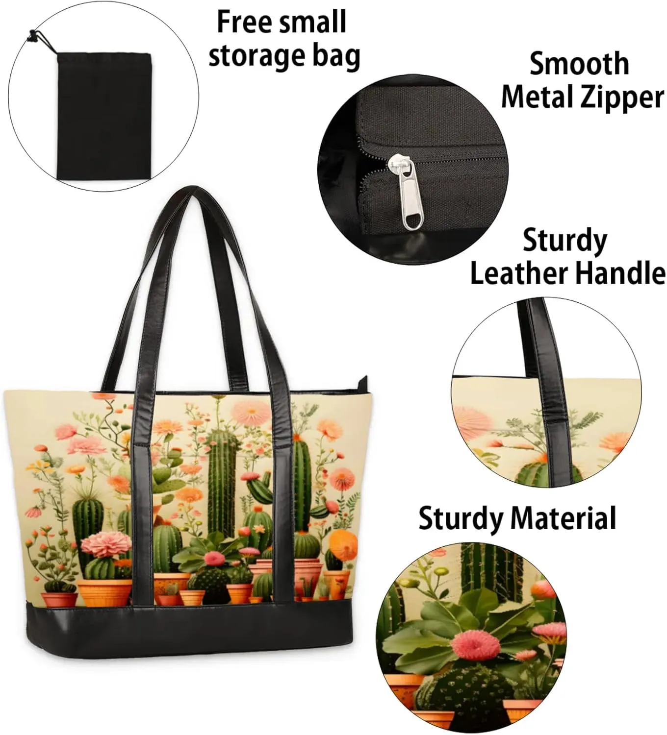 Tote Bag for Women with Zipper, Laptop Tote Bags Laptop Sleeve Case Shoulder Bag Messenger Bags