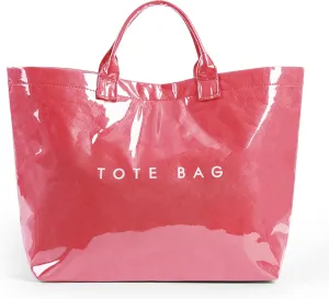 Tote Bag for Women,Large Work Tote Bag Clear Plastic Handbag PVC Letter Printed Bag Kraft Paper Hobo Bag with Handle