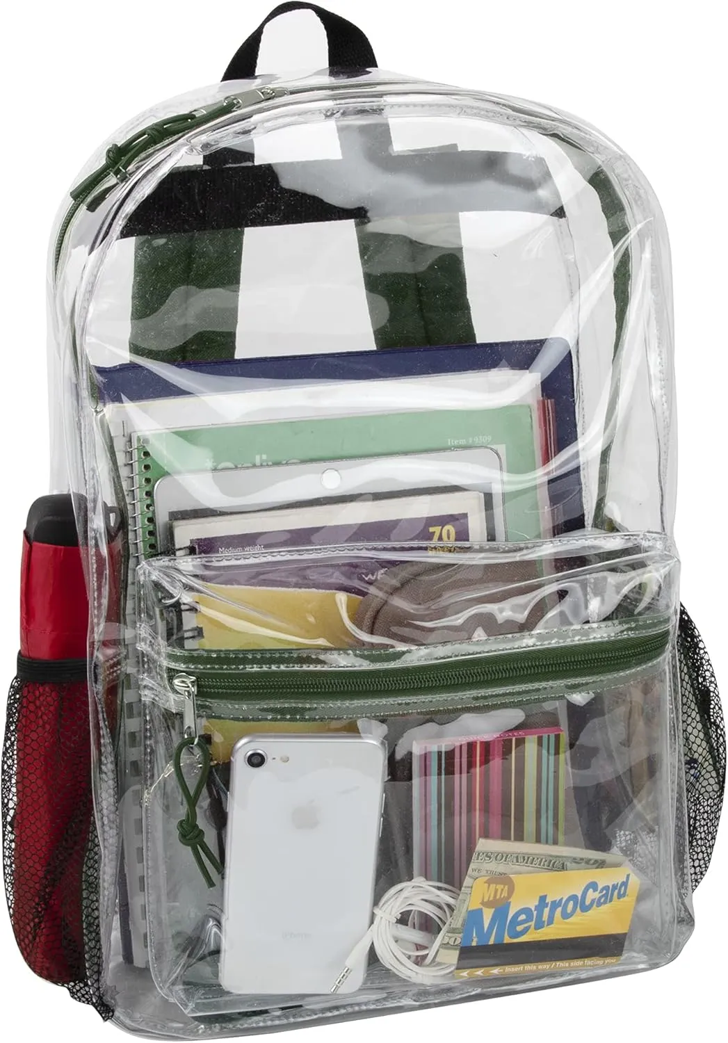 Trail maker Clear Backpack Heavy Duty with Padded Straps, Side Pockets for Kids, Boys, Girls, School, Stadium Approved Events