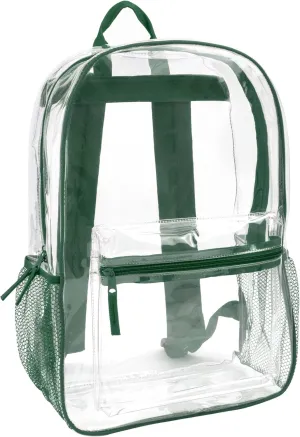 Trail maker Clear Backpack Heavy Duty with Padded Straps, Side Pockets for Kids, Boys, Girls, School, Stadium Approved Events
