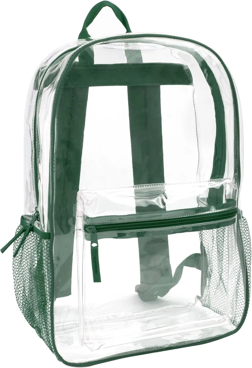 Trail maker Clear Backpack Heavy Duty with Padded Straps, Side Pockets for Kids, Boys, Girls, School, Stadium Approved Events