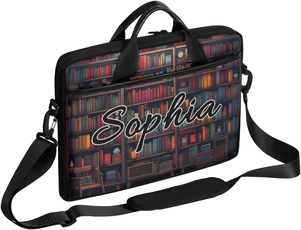 TropicalLife Personalized Laptop Bag 15 Inch Custom Sleeve Case with Handle Shoulder Strap Computer Messenger Bag
