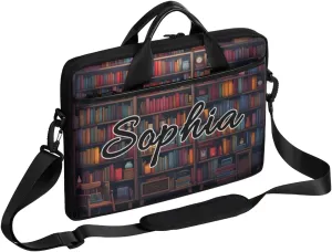 TropicalLife Personalized Laptop Bag 15 Inch Custom Sleeve Case with Handle Shoulder Strap Computer Messenger Bag