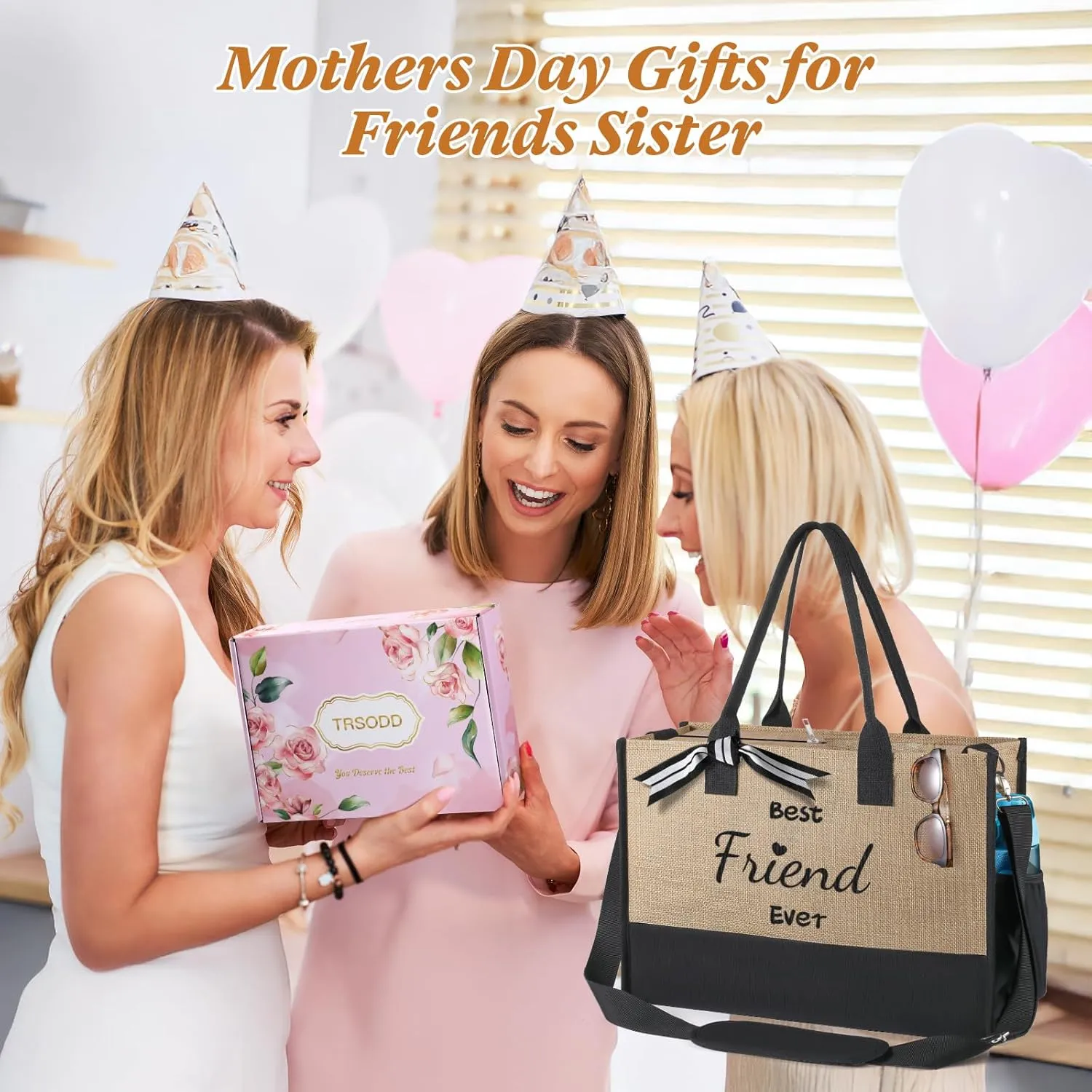 TRSODD Teacher Appreciation Gifts Birthday Gifts for Women Personalized Teacher Jute Tote Bag and Makeup Bag Set