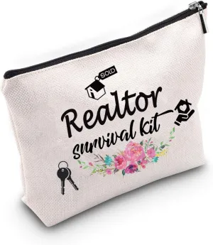 TSOTMO Real Estate Agent Makeup Bag Gifts Realtors Gift Realtor Gift Realtor survival kit Cosmetic Bags Real Estate Gifts (Realtor)