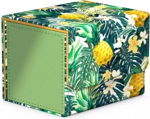 Ultimate Guard Limited Run Sidewinder 100  Floral Places II, Deck Box for 100 Double-Sleeved TCG Cards, Bahia Green, Magnetic Closure & Microfiber Inner Lining…