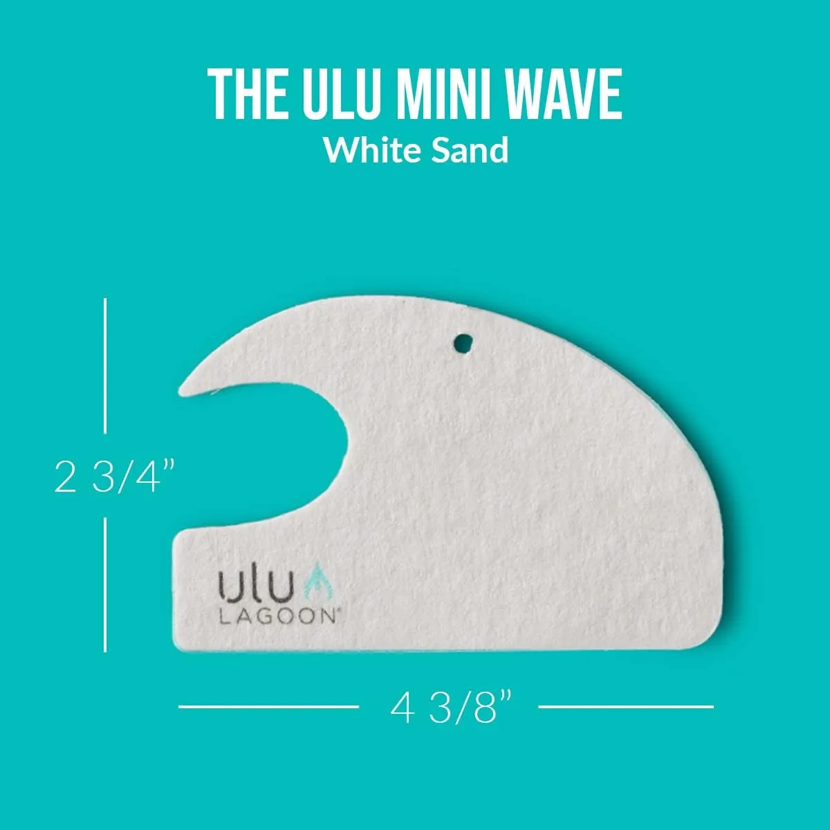 ulu Lagoon Hanging Car Air Freshener | Tropical Beach Coconut Surf Wax Scent Mini Wave | Long Lasting Car Freshener, Closet and Beyond | Made In USA | 3 Pack (White)