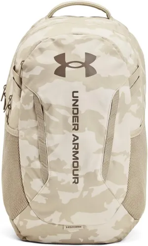 Under Armour Unisex-Adult Hustle 6.0 Backpack, (110) Summit White / / Taupe Dusk, One Size Fits Most