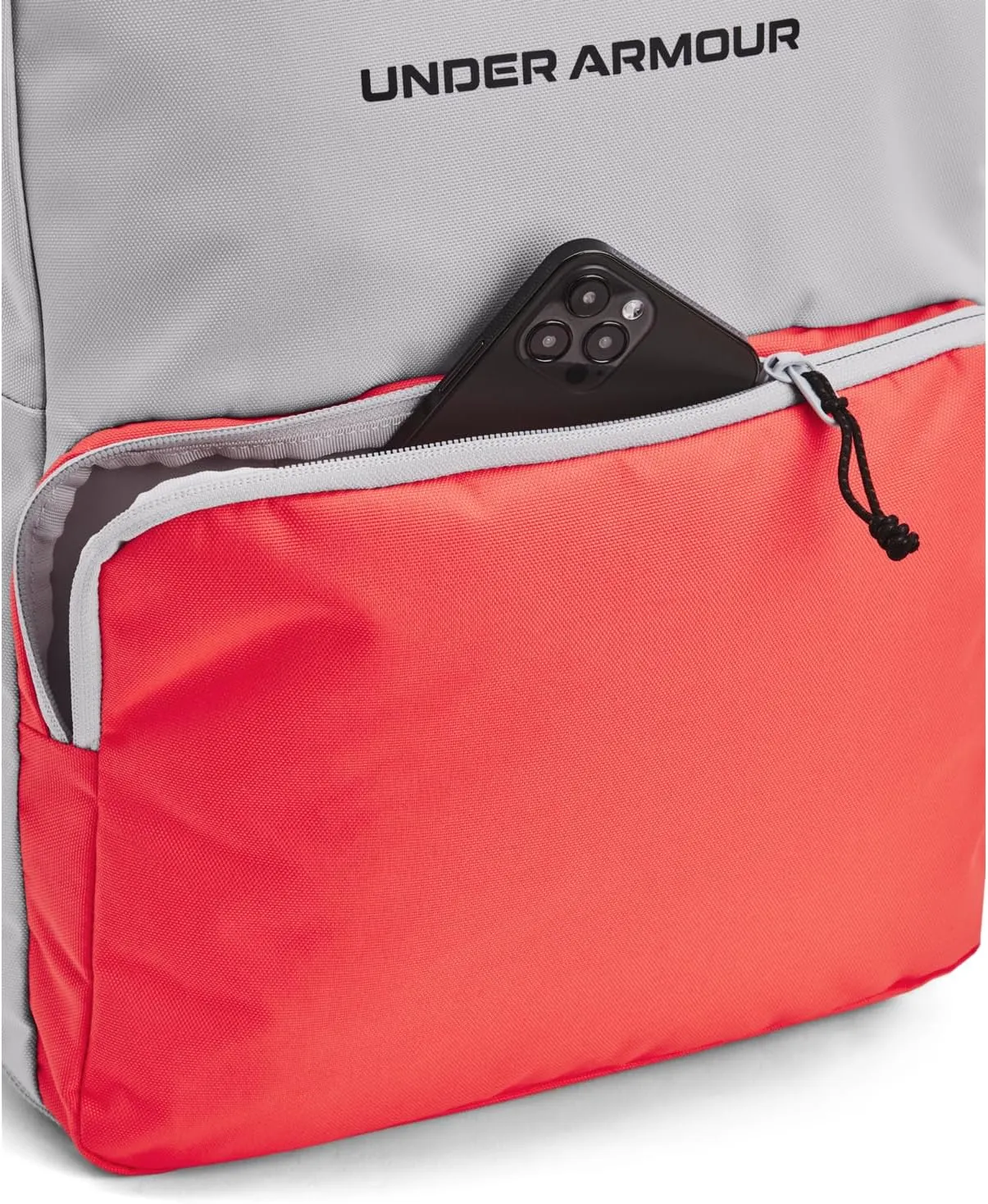 Under Armour Unisex-Adult Loudon Backpack, (014) Halo Gray/Rush Red/Black, One Size Fits Most